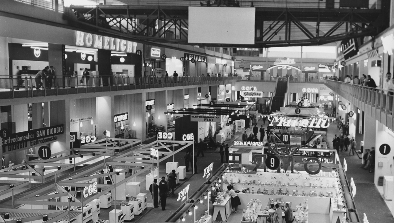 The fair in the half of 20th century. Source: Salone del Mobile.Milan